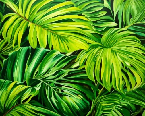 Monstera Leaves Diamond Painting