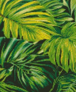 Monstera Leaves Diamond Painting