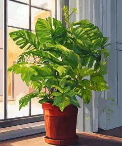 Monstera Plant Pot Diamond Painting