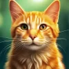 Orange Cat Diamond Painting