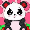 Panda With Strawberries Diamond Painting