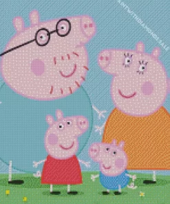 Peppa Pig Family Diamond Painting