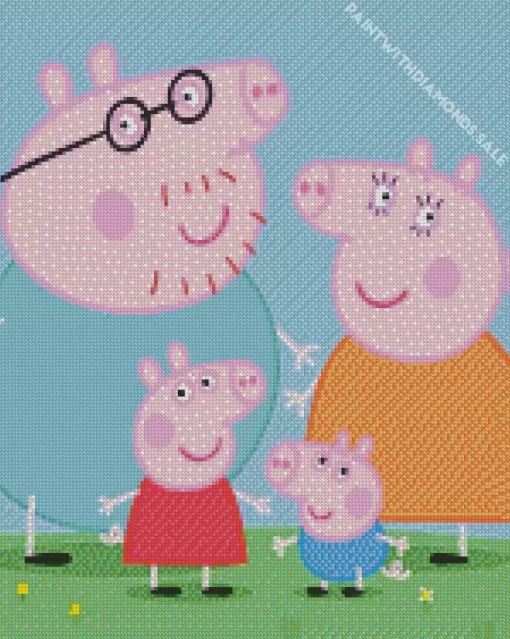 Peppa Pig Family Diamond Painting