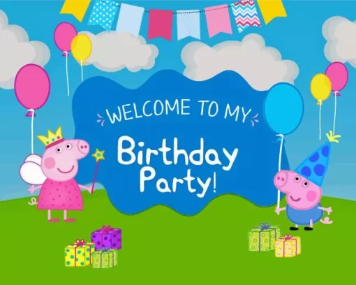 Peppa Pig Party Diamond Painting