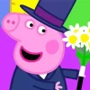 Peppa Pig With Flowers Diamond Painting