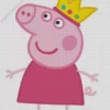 Princess Peppa Pig Wearing Crown Diamond Painting