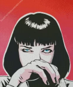 Pulp Fiction Uma Thurman Pop Art Diamond Painting