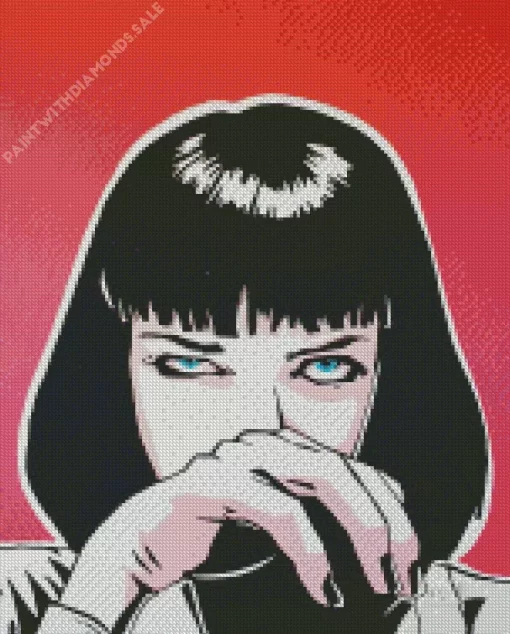 Pulp Fiction Uma Thurman Pop Art Diamond Painting