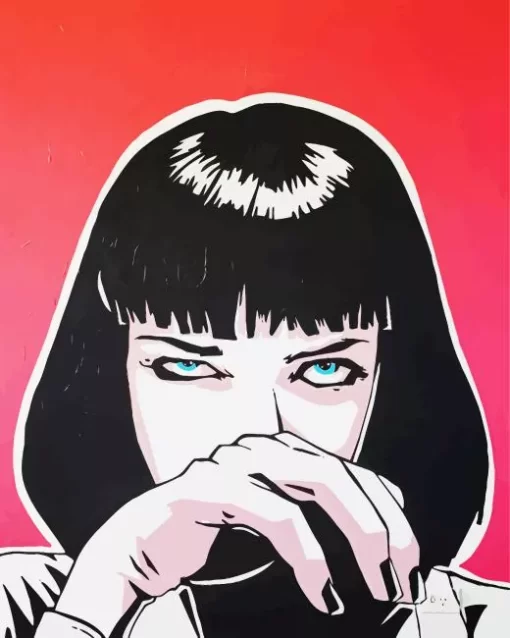 Pulp Fiction Uma Thurman Pop Art Diamond Painting