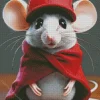 Rat Wearing Red Diamond Painting