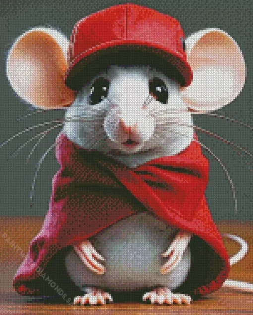 Rat Wearing Red Diamond Painting