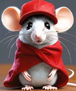 Rat Wearing Red Diamond Painting