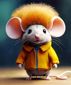 Rat With Afro Hair Diamond Painting