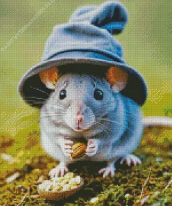 Rat With Hat Diamond Painting