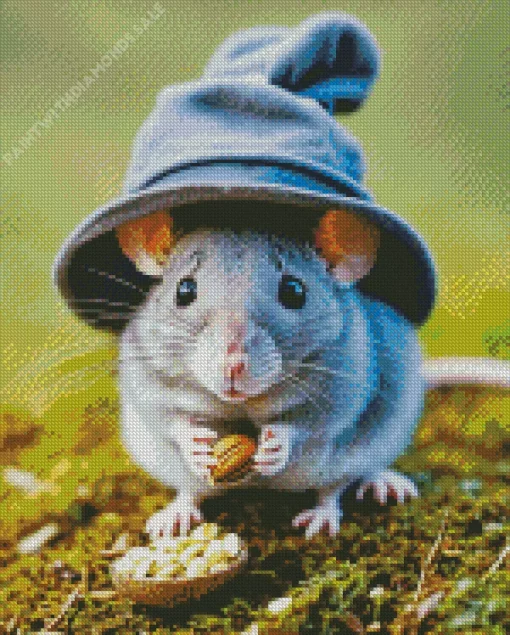 Rat With Hat Diamond Painting