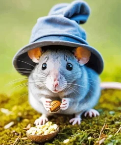 Rat With Hat Diamond Painting