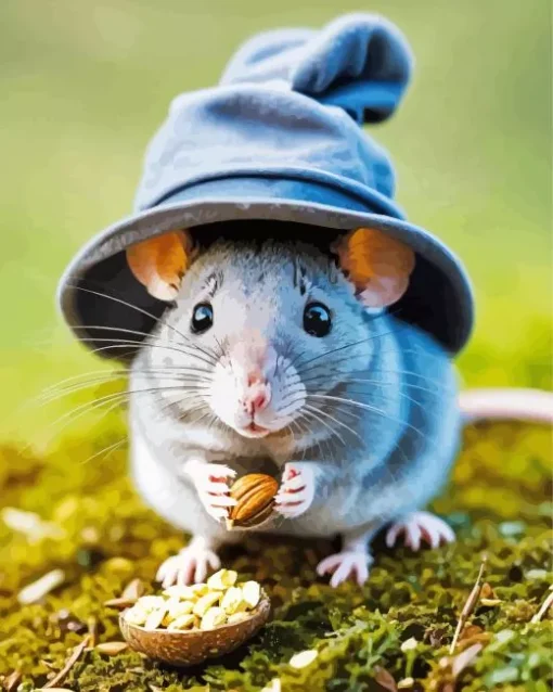 Rat With Hat Diamond Painting