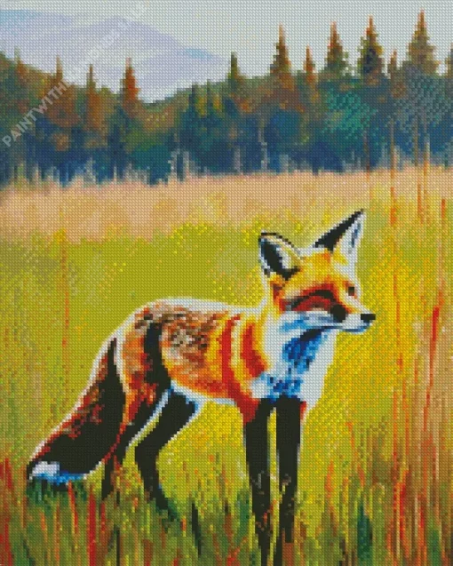 Red Fox Diamond Painting