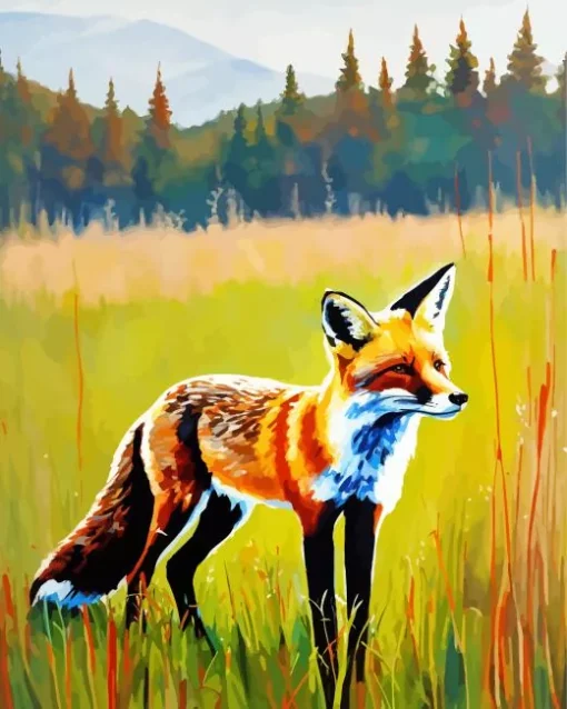 Red Fox Diamond Painting