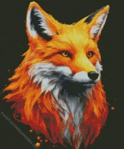 Red Fox Head Diamond Painting