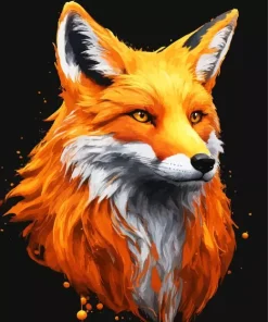 Red Fox Head Diamond Painting