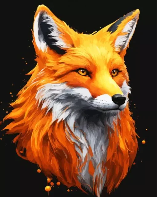 Red Fox Head Diamond Painting