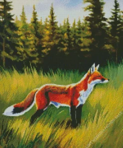 Red Fox In Nature Diamond Painting