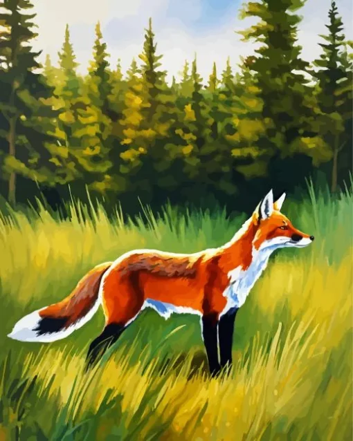 Red Fox In Nature Diamond Painting