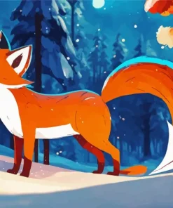 Red Fox In Snow Diamond Painting