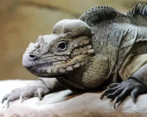 Rhino Iguana Diamond Painting