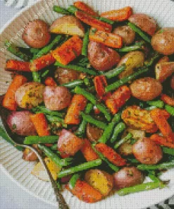 Roasted Vegetables With Garlic And Herbs Diamond Painting