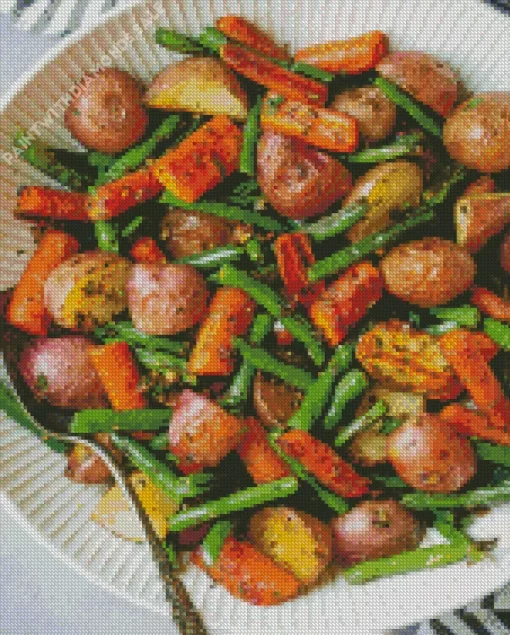 Roasted Vegetables With Garlic And Herbs Diamond Painting