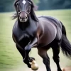 Running Black Horse Diamond Painting