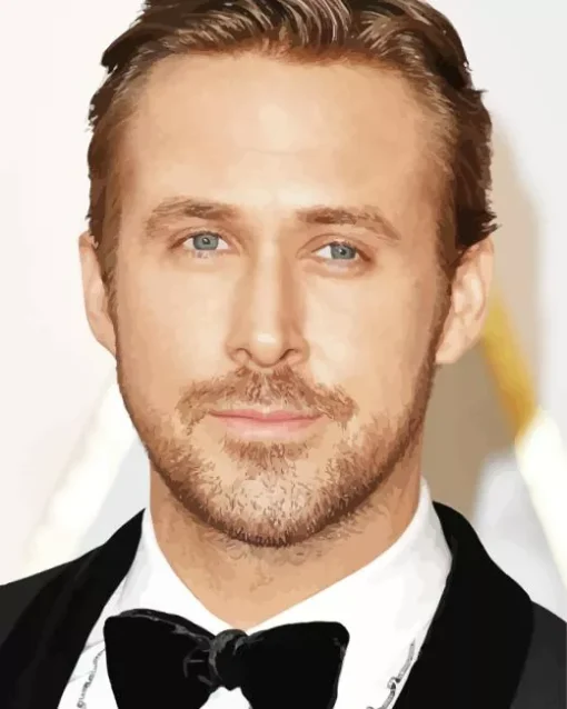 Ryan Gosling Wearing A Suit Diamond Painting