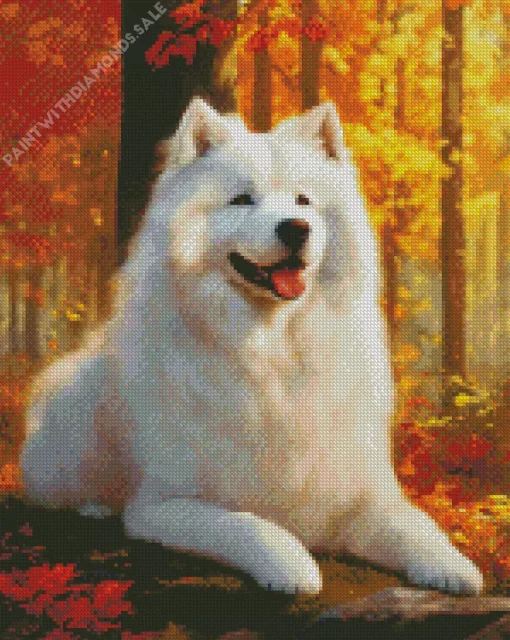 Samoyed Dog Diamond Painting