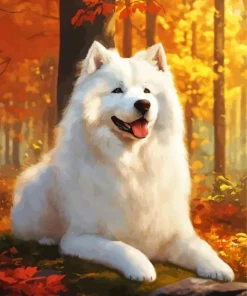 Samoyed Dog Diamond Painting