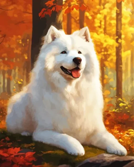 Samoyed Dog Diamond Painting