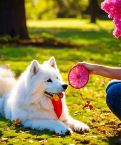 Samoyed Dog With A Dreamcatcher Diamond Painting