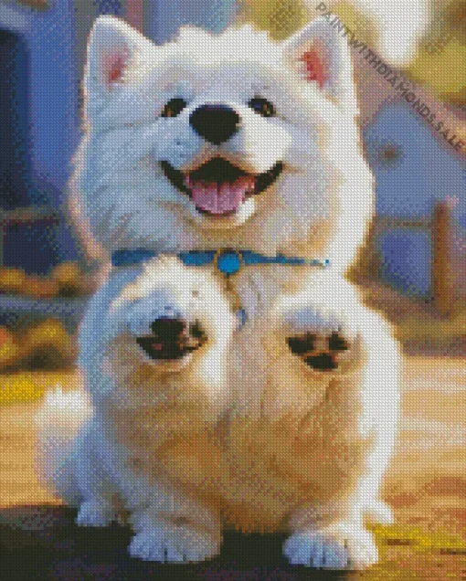 Samoyed Puppy Diamond Painting