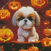 Shih Tzu In Halloween Diamond Painting