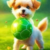 Shih Tzu Playing With A Ball Diamond Painting