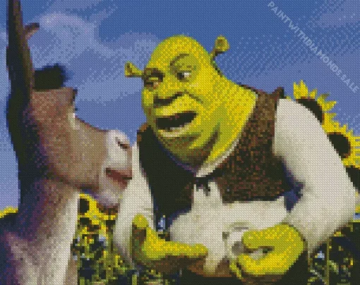 Shrek And Donkey Diamond Painting