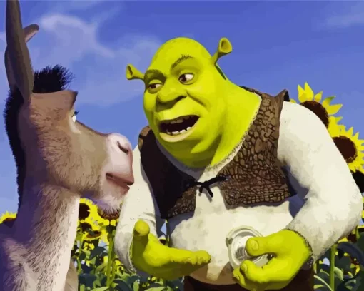 Shrek And Donkey Diamond Painting