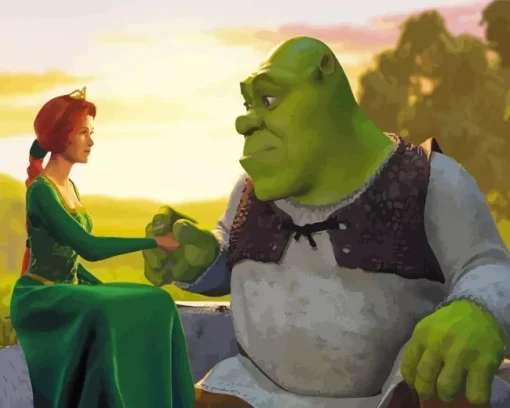 Shrek And Fiona Diamond Painting