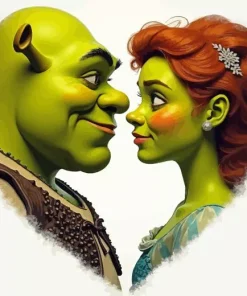 Shrek And Fiona Couple Diamond Painting