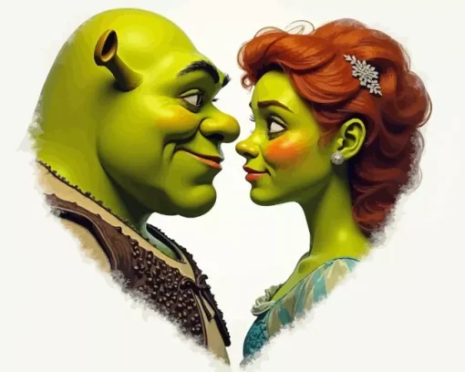 Shrek And Fiona Couple Diamond Painting