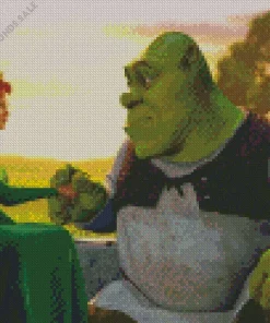 Shrek And Fiona Diamond Painting