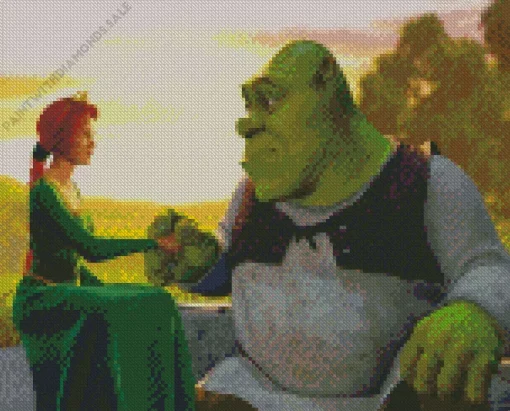 Shrek And Fiona Diamond Painting