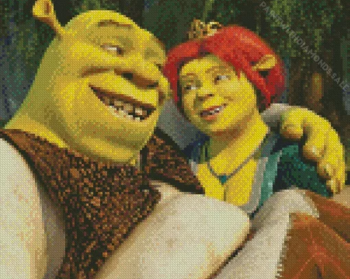 Shrek And His Wife Diamond Painting