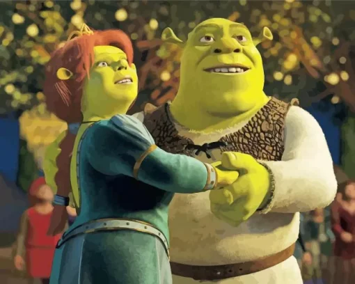 Shrek And Princess Fiona Diamond Painting